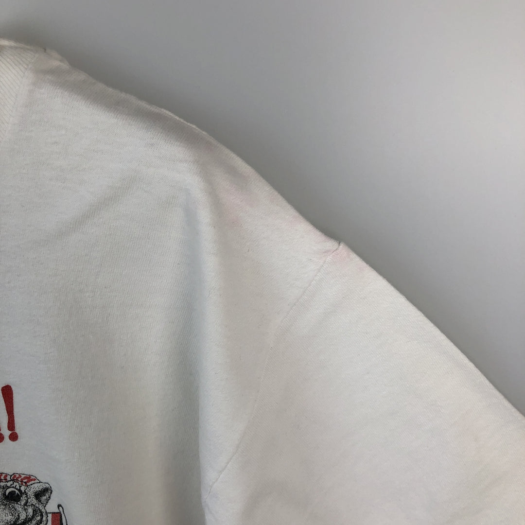 80s-90'S The Cotton Exchange College T-shirt, Made in USA, Men's Size M (approx.), Vintage cotton white type Vintage Second Hand