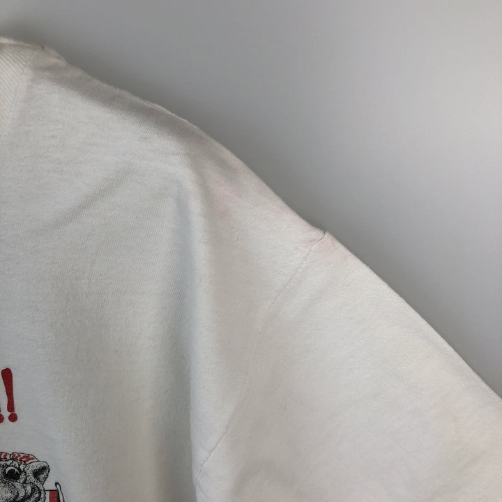 80s-90'S The Cotton Exchange College T-shirt, Made in USA, Men's Size M (approx.), Vintage cotton white type Vintage Second Hand