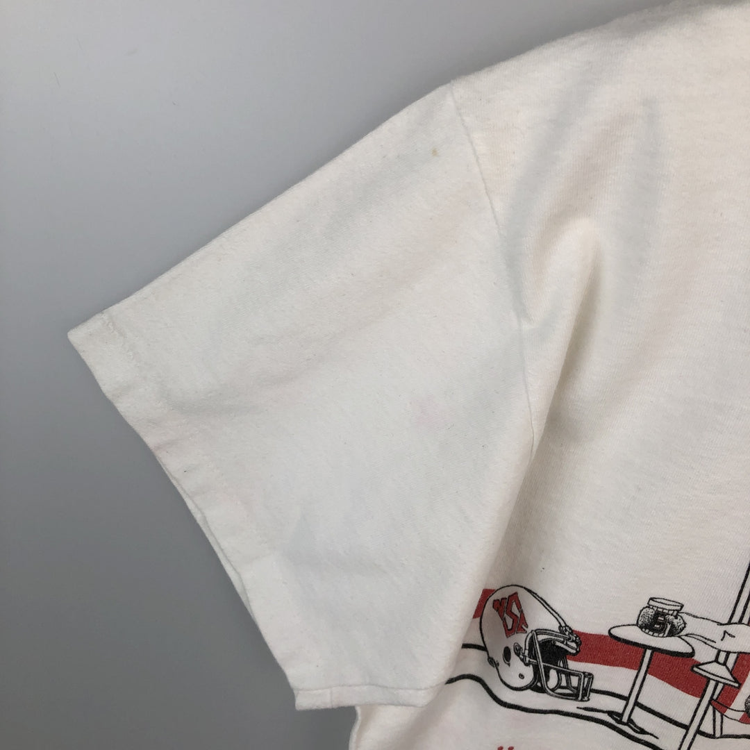 80s-90'S The Cotton Exchange College T-shirt, Made in USA, Men's Size M (approx.), Vintage cotton white type Vintage Second Hand
