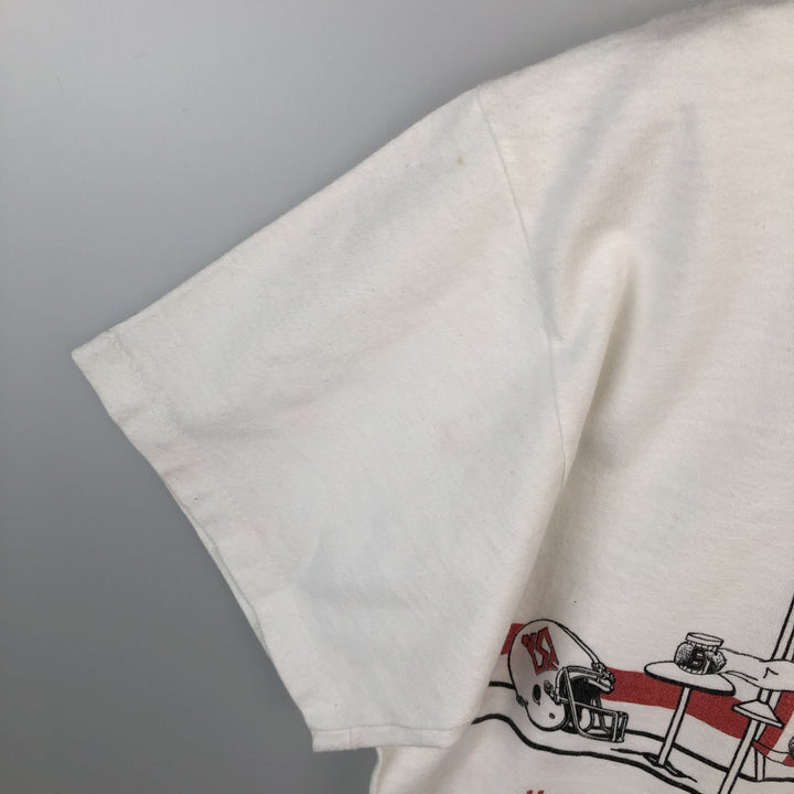 80s-90'S The Cotton Exchange College T-shirt, Made in USA, Men's Size M (approx.), Vintage cotton white type Vintage Second Hand