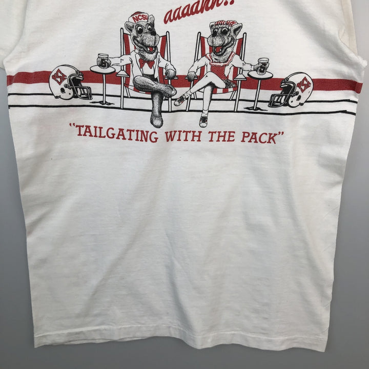 80s-90'S The Cotton Exchange College T-shirt, Made in USA, Men's Size M (approx.), Vintage cotton white type Vintage Second Hand