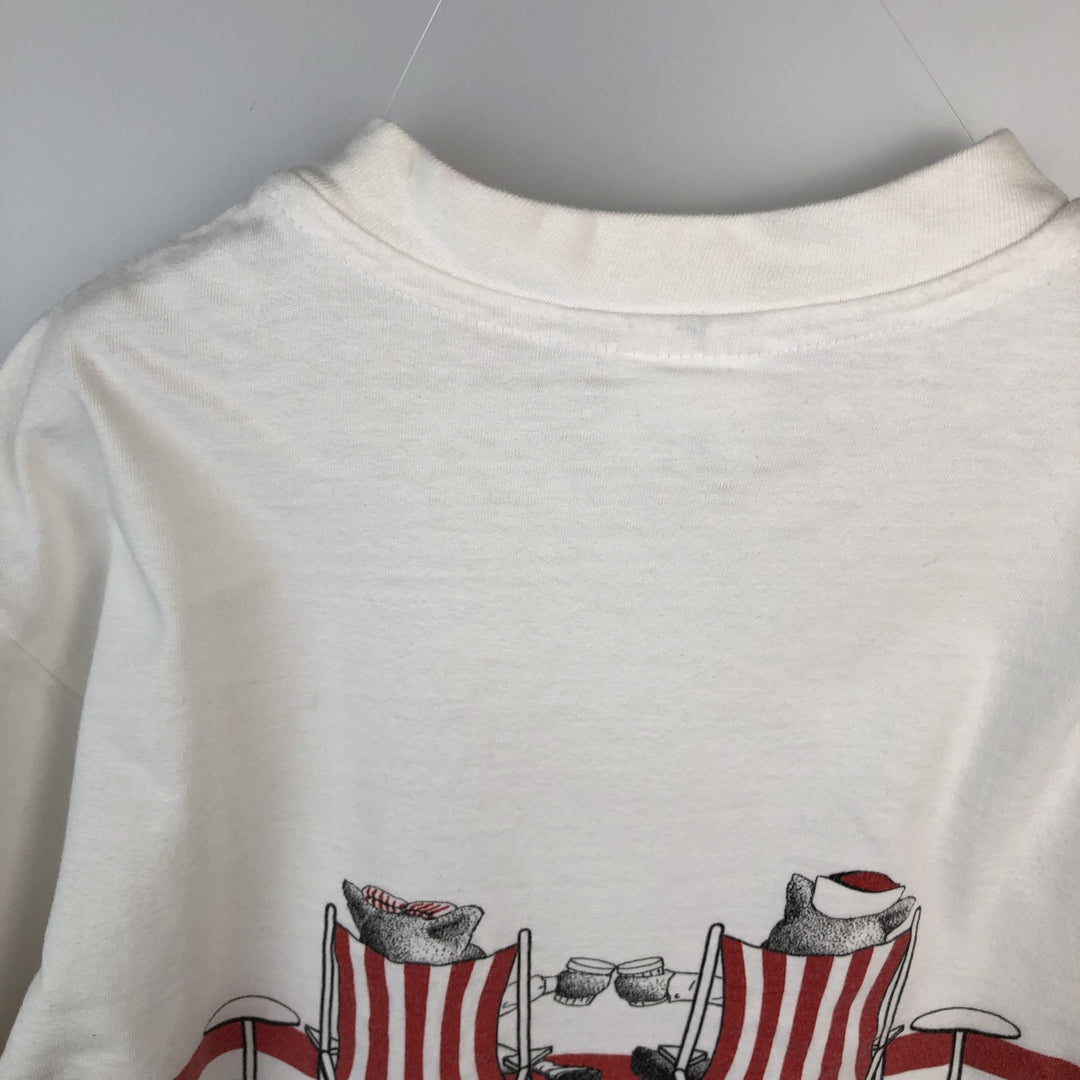 80s-90'S The Cotton Exchange College T-shirt, Made in USA, Men's Size M (approx.), Vintage cotton white type Vintage Second Hand