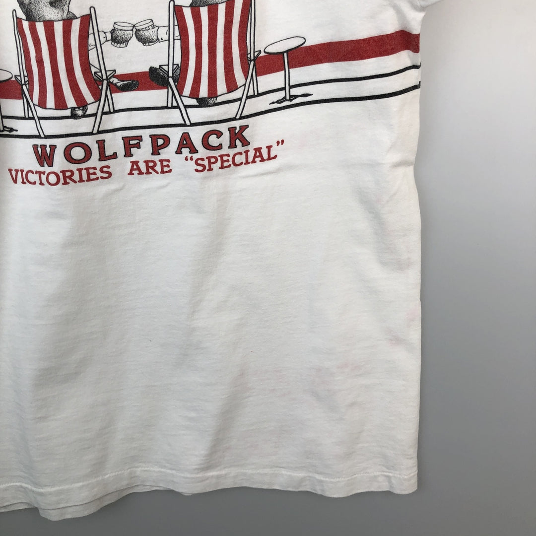80s-90'S The Cotton Exchange College T-shirt, Made in USA, Men's Size M (approx.), Vintage cotton white type Vintage Second Hand