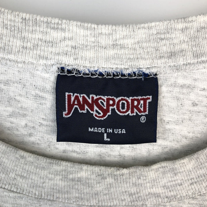 90'S Jansport College T-shirt, Made in USA, Men's Size L (approx.), Vintage cotton gray type Vintage Second Hand