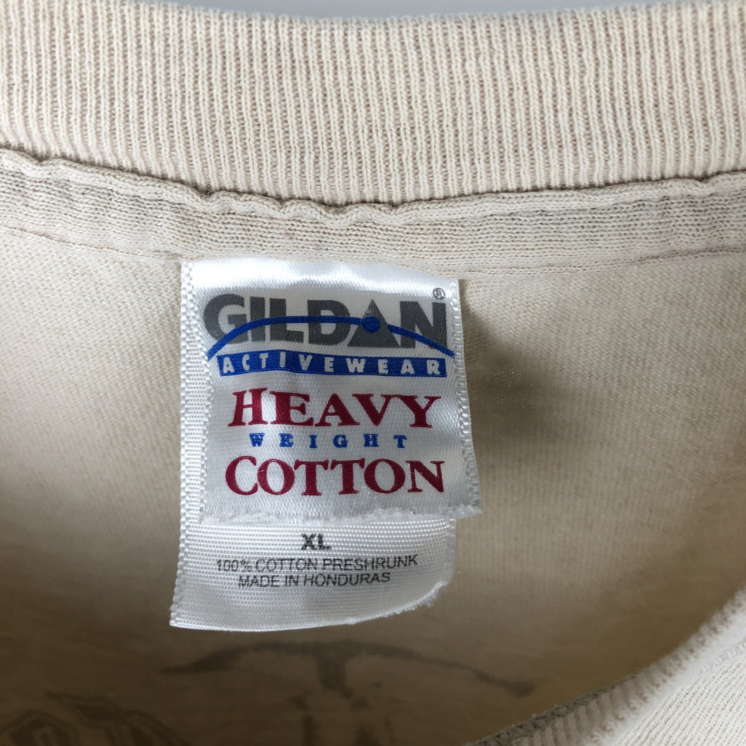 2000'S Gildan Heavy Cotton Orange County Choppers American Flag Pattern Motorcycle T-Shirt, Men's Size XL (approx.) cotton Beige type Vintage Second Hand