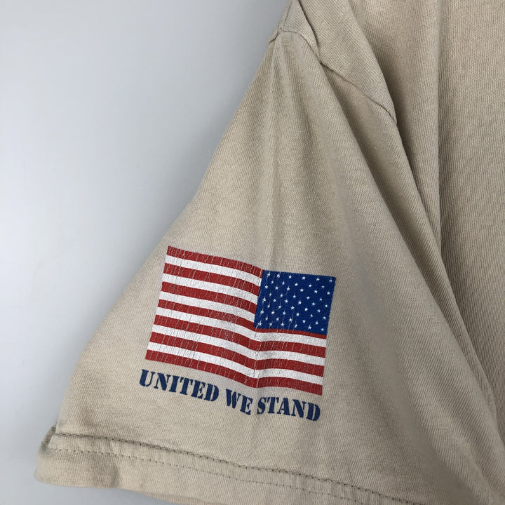 2000'S Gildan Heavy Cotton Orange County Choppers American Flag Pattern Motorcycle T-Shirt, Men's Size XL (approx.) cotton Beige type Vintage Second Hand