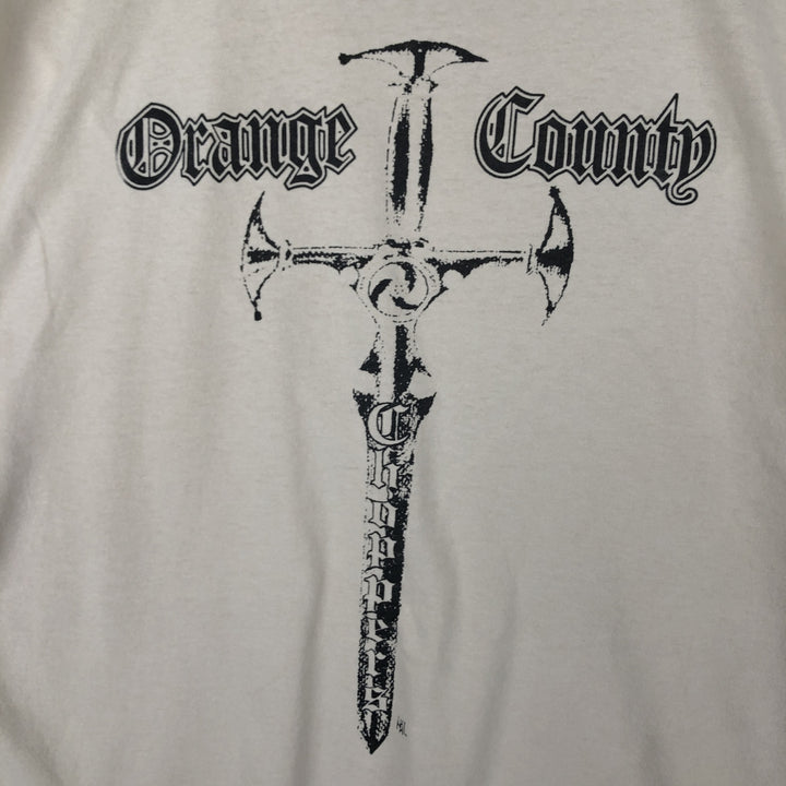 2000'S Gildan Heavy Cotton Orange County Choppers American Flag Pattern Motorcycle T-Shirt, Men's Size XL (approx.) cotton Beige type Vintage Second Hand