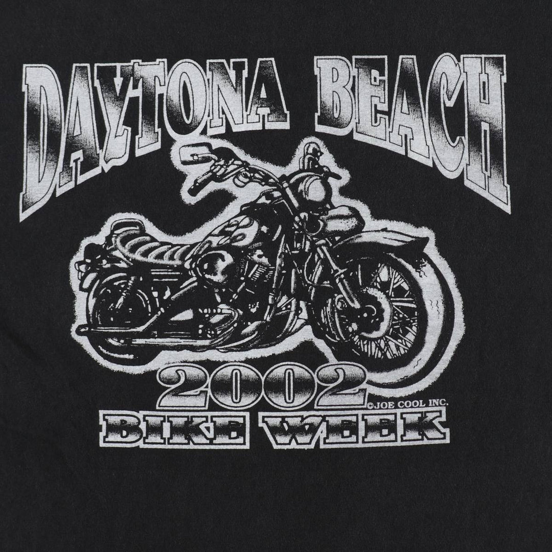 2000'S Harley-Davidson Eagle Pattern Thunder Motorcycle T-Shirt, Men's Size L (approx.) cotton black type Vintage Second Hand