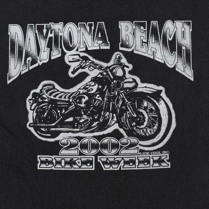 2000'S Harley-Davidson Eagle Pattern Thunder Motorcycle T-Shirt, Men's Size L (approx.) cotton black type Vintage Second Hand