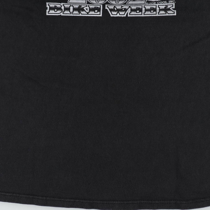 2000'S Harley-Davidson Eagle Pattern Thunder Motorcycle T-Shirt, Men's Size L (approx.) cotton black type Vintage Second Hand