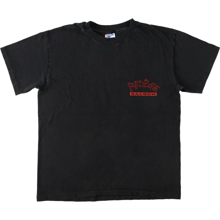 90s-00'S Hanes BEEFY-T Motorcycle T-shirt, Made in USA, Men's Size L (approx.), Vintage cotton black type Vintage Second Hand
