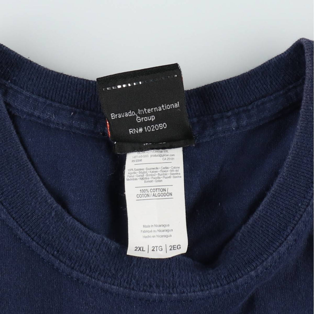 Harley-Davidson American flag pattern motorcycle bike t-shirt, men's size XXL equivalent, vintage. cotton navy blue type Vintage Second Hand