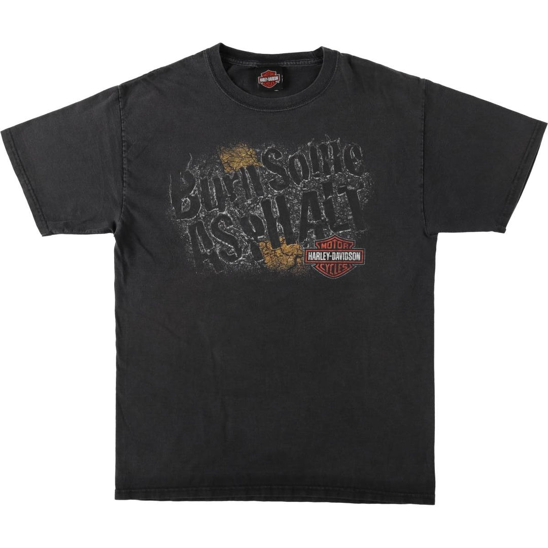 Harley-Davidson Hanes BEEFY-T Motorcycle T-Shirt, Men's Size M (approx.) cotton black type Vintage Second Hand
