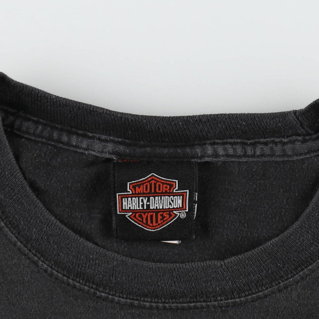 Harley-Davidson Hanes BEEFY-T Motorcycle T-Shirt, Men's Size M (approx.) cotton black type Vintage Second Hand