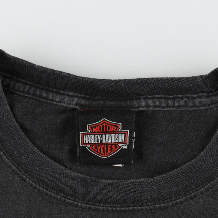 Harley-Davidson Hanes BEEFY-T Motorcycle T-Shirt, Men's Size M (approx.) cotton black type Vintage Second Hand