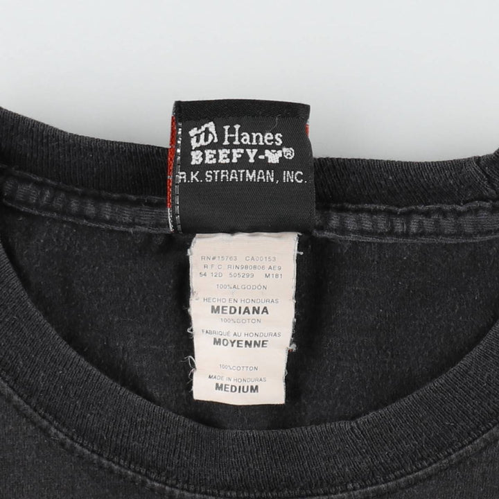 Harley-Davidson Hanes BEEFY-T Motorcycle T-Shirt, Men's Size M (approx.) cotton black type Vintage Second Hand
