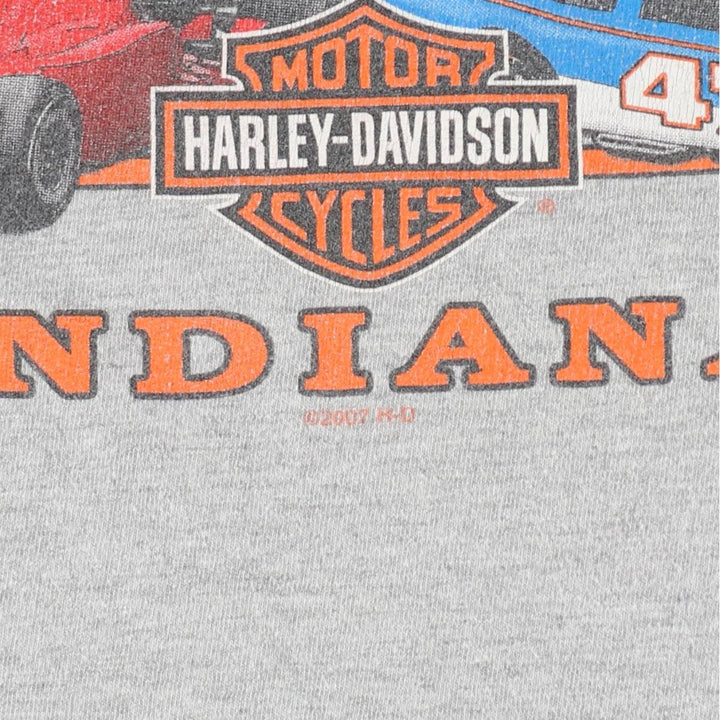 00'S Harley-Davidson Stars and Stripes Motorcycle Bike T-shirt Made in USA Men's L size cotton gray type Vintage Second Hand