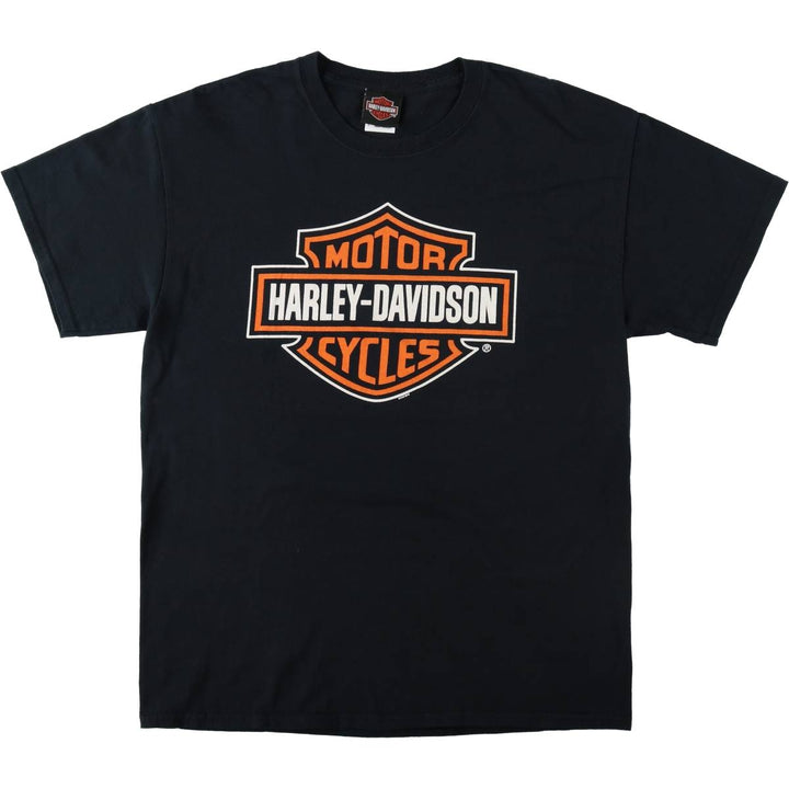 Harley-Davidson Motorcycle Bike T-shirt, Men's Size L cotton black type Vintage Second Hand