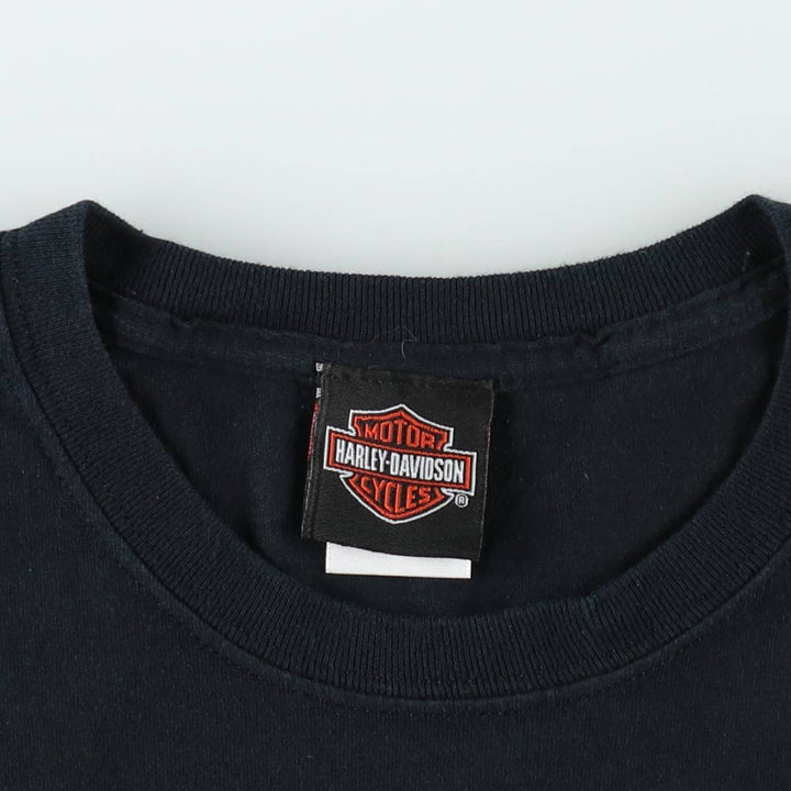 Harley-Davidson Motorcycle Bike T-shirt, Men's Size L cotton black type Vintage Second Hand