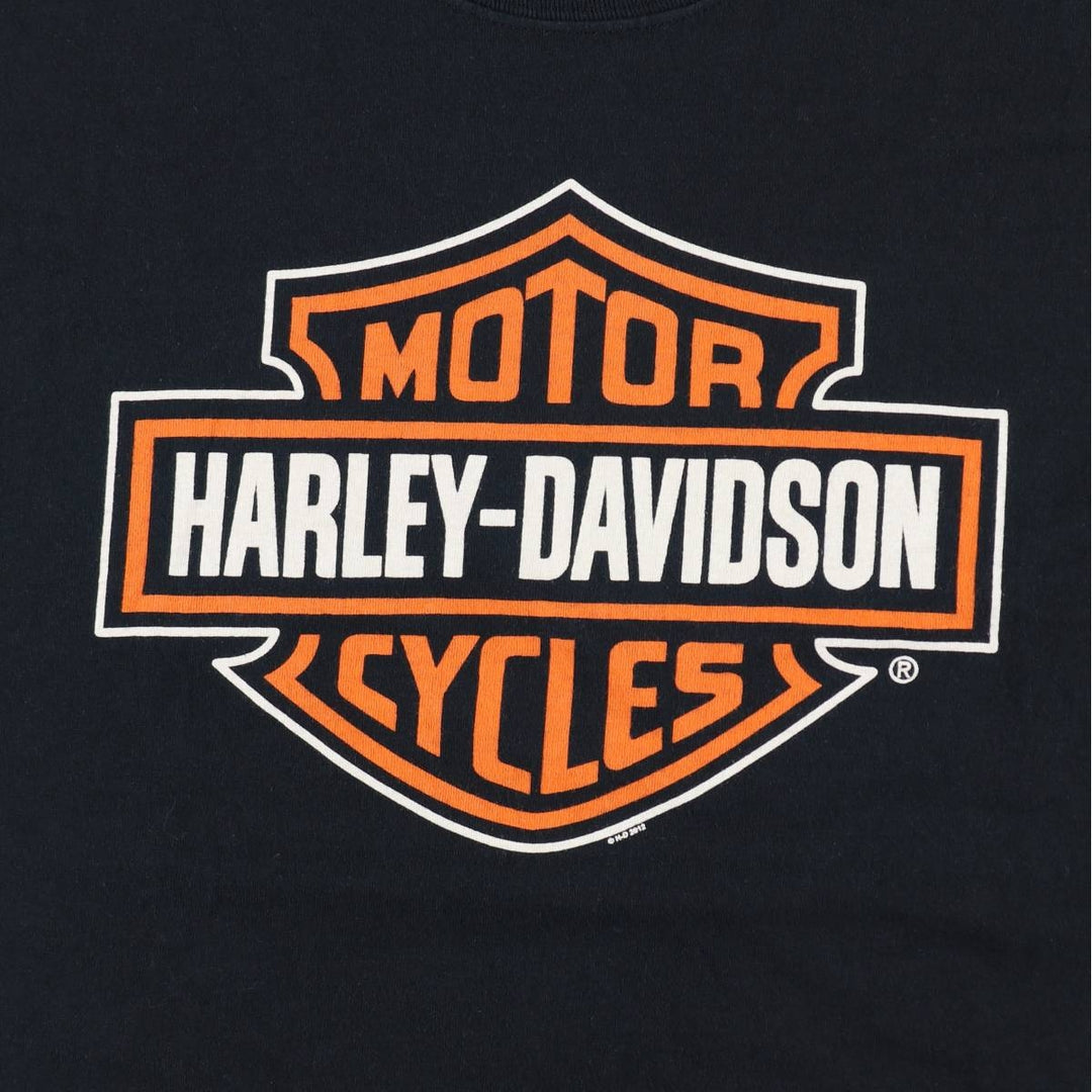Harley-Davidson Motorcycle Bike T-shirt, Men's Size L cotton black type Vintage Second Hand