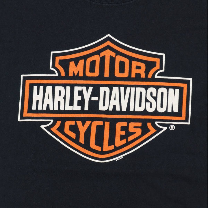 Harley-Davidson Motorcycle Bike T-shirt, Men's Size L cotton black type Vintage Second Hand