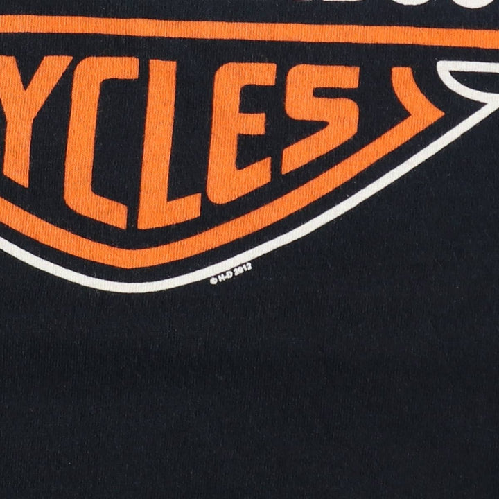 Harley-Davidson Motorcycle Bike T-shirt, Men's Size L cotton black type Vintage Second Hand