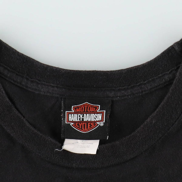 Harley-Davidson Motorcycle T-Shirt, Men's Size M (Equivalent), Crew Neck. cotton black type Vintage Second Hand