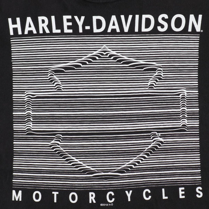 Harley-Davidson Motorcycle T-Shirt, Men's Size M (Equivalent), Crew Neck. cotton black type Vintage Second Hand