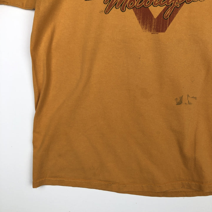 Harley-Davidson Motorcycle Bike T-shirt, Men's XL size cotton yellow type Vintage Second Hand
