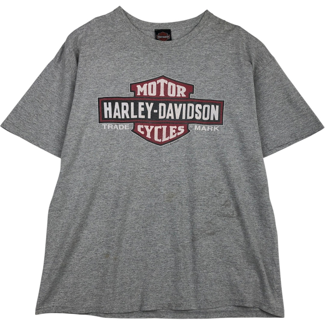 Harley-Davidson Motorcycle Bike T-shirt, Men's XL size cotton gray type Vintage Second Hand