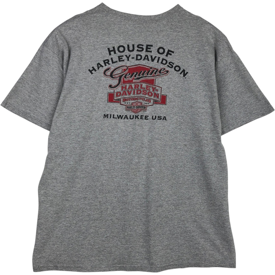 Harley-Davidson Motorcycle Bike T-shirt, Men's XL size cotton gray type Vintage Second Hand