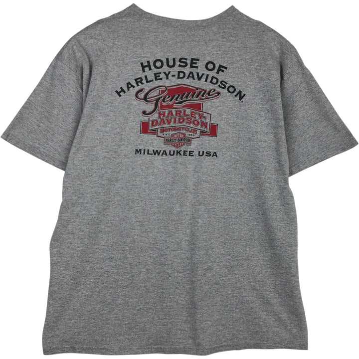 Harley-Davidson Motorcycle Bike T-shirt, Men's XL size cotton gray type Vintage Second Hand
