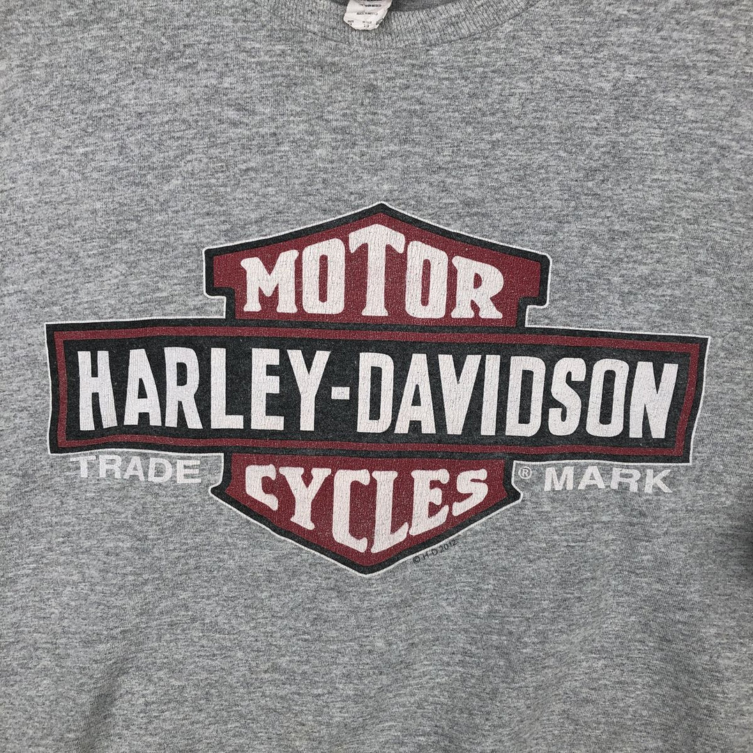 Harley-Davidson Motorcycle Bike T-shirt, Men's XL size cotton gray type Vintage Second Hand