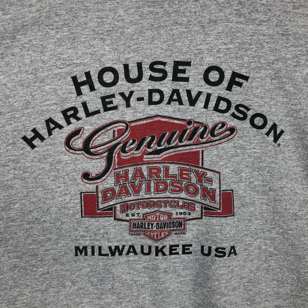 Harley-Davidson Motorcycle Bike T-shirt, Men's XL size cotton gray type Vintage Second Hand