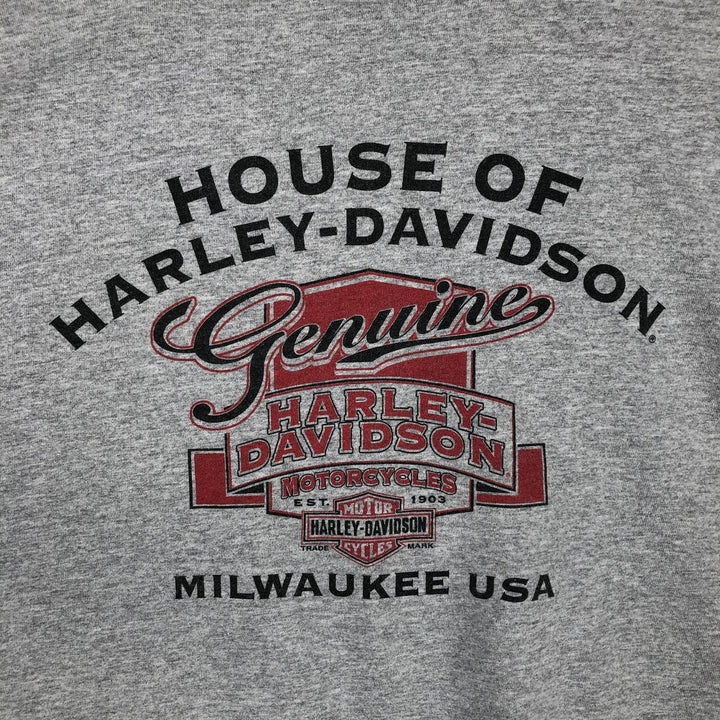 Harley-Davidson Motorcycle Bike T-shirt, Men's XL size cotton gray type Vintage Second Hand