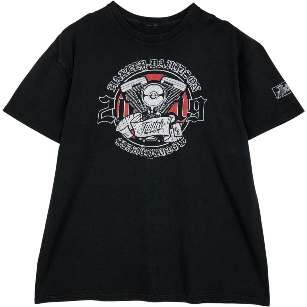 Harley-Davidson Motorcycle Bike T-shirt, Men's XL size unclear black type Vintage Second Hand