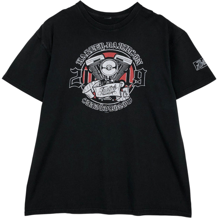 Harley-Davidson Motorcycle Bike T-shirt, Men's XL size unclear black type Vintage Second Hand