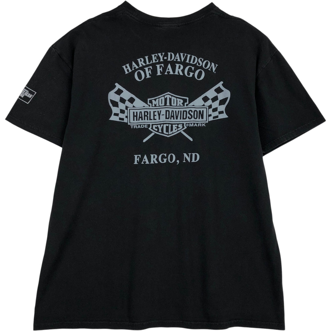 Harley-Davidson Motorcycle Bike T-shirt, Men's XL size unclear black type Vintage Second Hand
