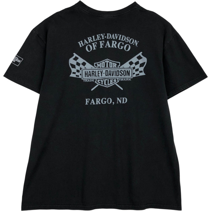 Harley-Davidson Motorcycle Bike T-shirt, Men's XL size unclear black type Vintage Second Hand