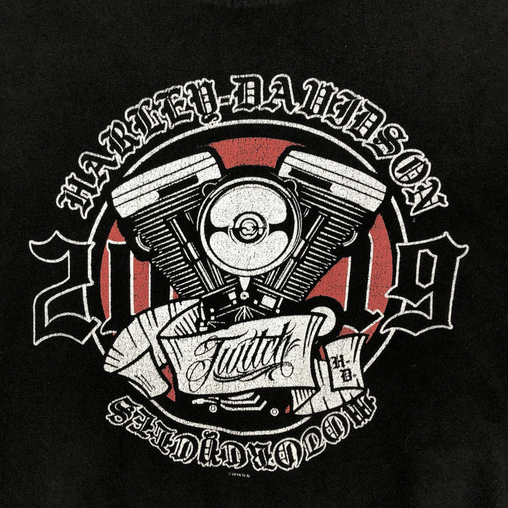 Harley-Davidson Motorcycle Bike T-shirt, Men's XL size unclear black type Vintage Second Hand