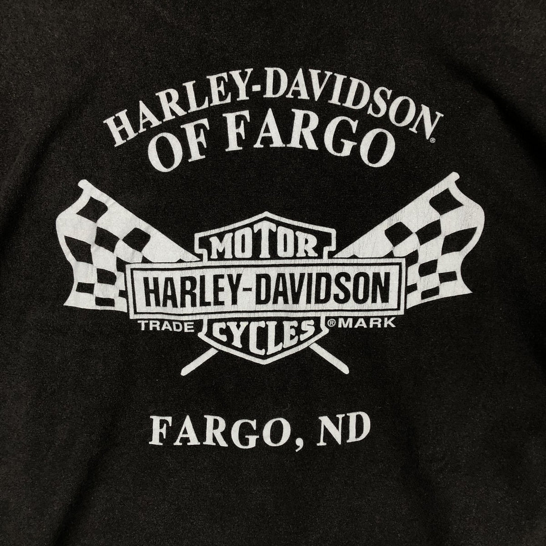 Harley-Davidson Motorcycle Bike T-shirt, Men's XL size unclear black type Vintage Second Hand
