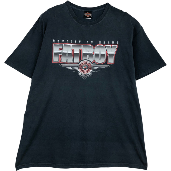 Harley-Davidson Motorcycle Bike T-shirt, Men's XXL cotton navy blue type Vintage Second Hand