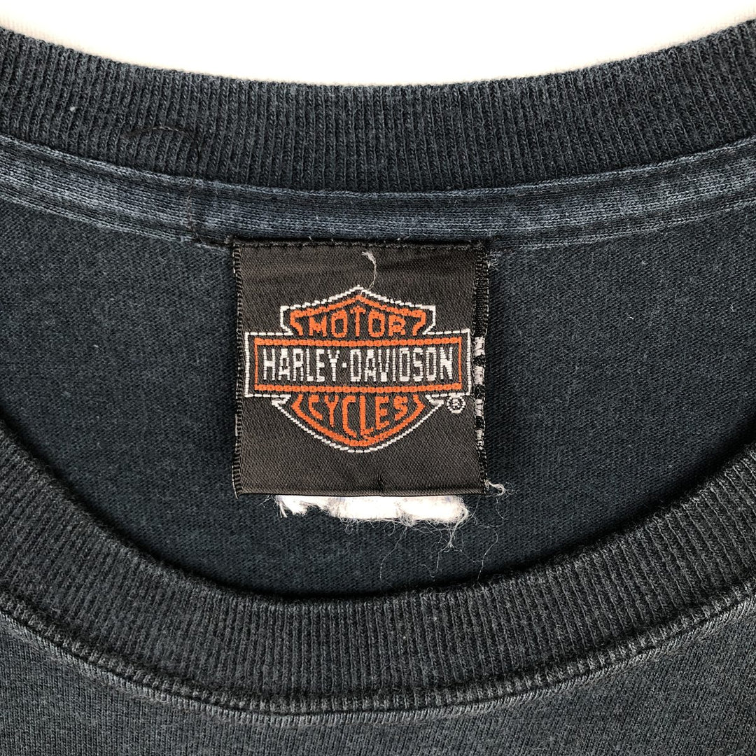 Harley-Davidson Motorcycle Bike T-shirt, Men's XXL cotton navy blue type Vintage Second Hand