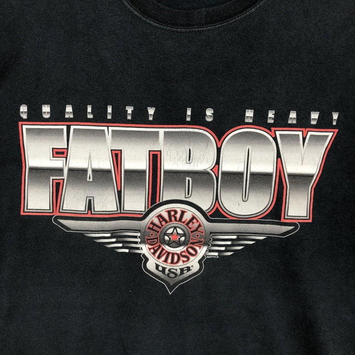 Harley-Davidson Motorcycle Bike T-shirt, Men's XXL cotton navy blue type Vintage Second Hand