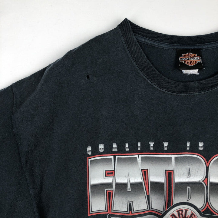 Harley-Davidson Motorcycle Bike T-shirt, Men's XXL cotton navy blue type Vintage Second Hand