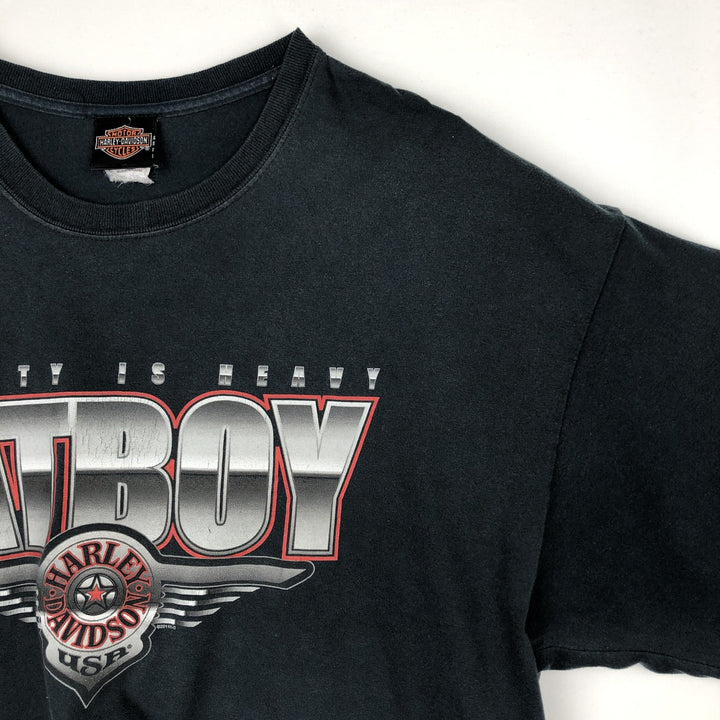 Harley-Davidson Motorcycle Bike T-shirt, Men's XXL cotton navy blue type Vintage Second Hand
