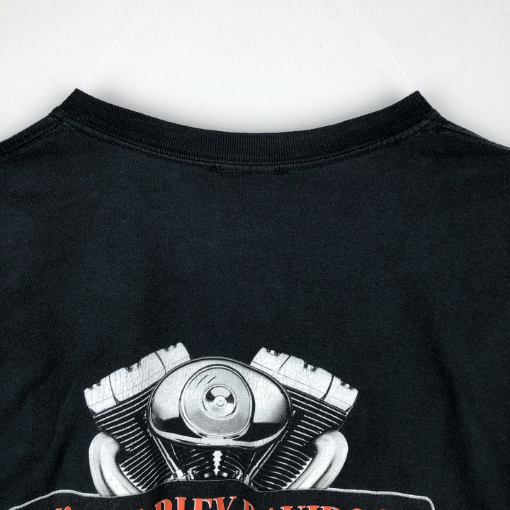 Harley-Davidson Motorcycle Bike T-shirt, Men's XXL cotton navy blue type Vintage Second Hand