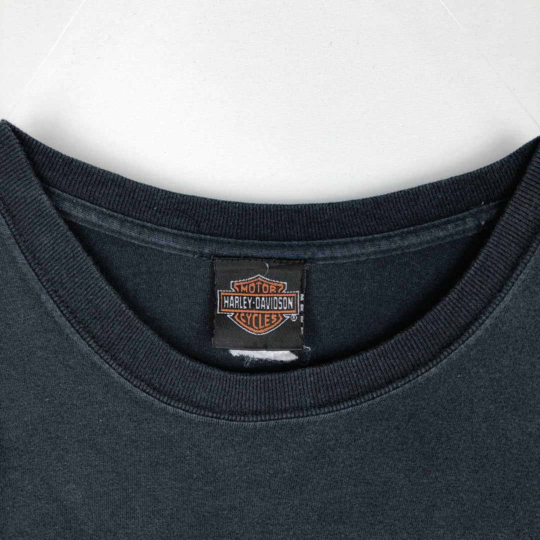Harley-Davidson Motorcycle Bike T-shirt, Men's XXL cotton navy blue type Vintage Second Hand