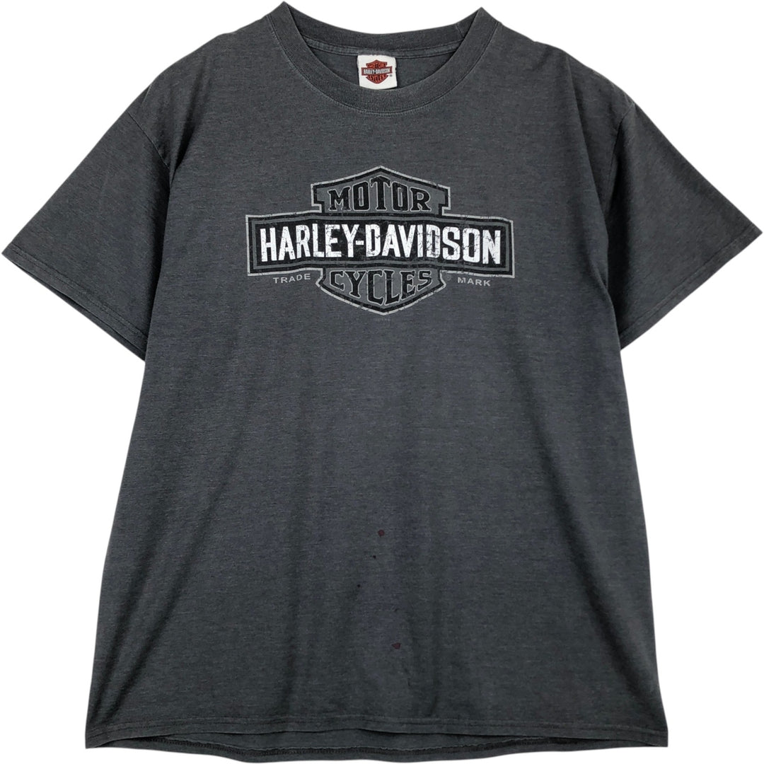 Harley-Davidson Peace Sign Motorcycle T-Shirt, Men's Size XL (approx.) cotton gray type Vintage Second Hand