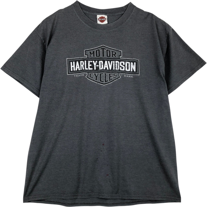 Harley-Davidson Peace Sign Motorcycle T-Shirt, Men's Size XL (approx.) cotton gray type Vintage Second Hand